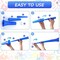 4 Pieces Collapsible Stadium Horn (Blue) 24 Inch Vuvuzela Plastic Trumpet Horn Blow Horn Noisemakers for Sporting Events Graduation Games School Sports Party Supplies Favors Accessories